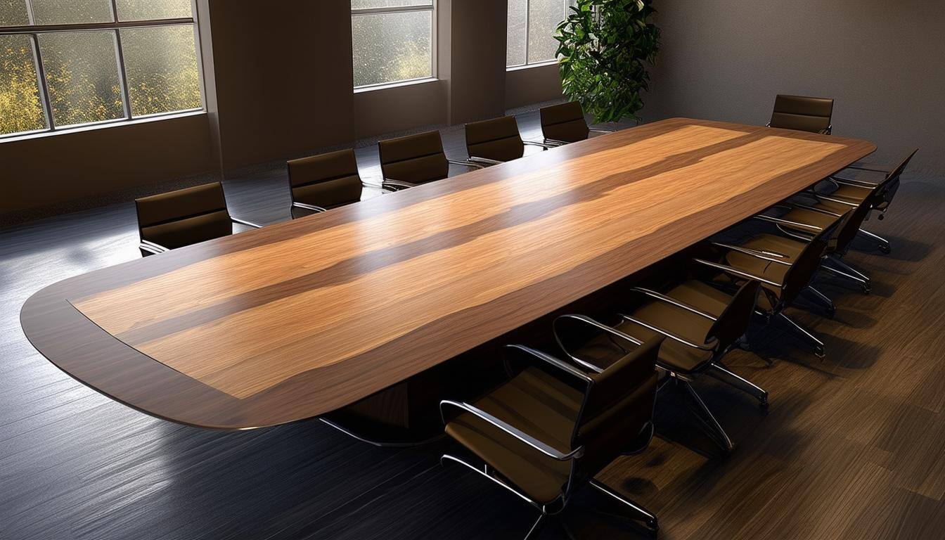 Custom wood conference table for executives