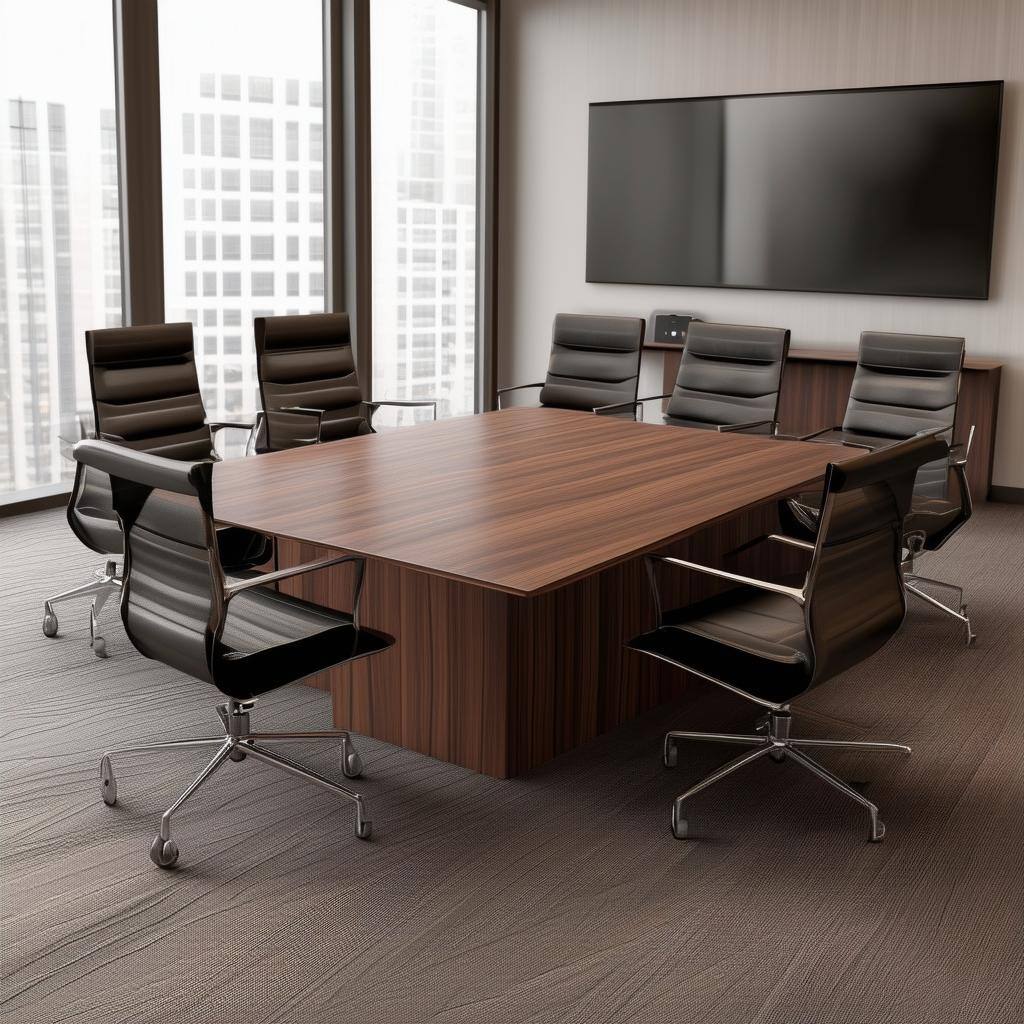 Custom Executive wooden conference room table