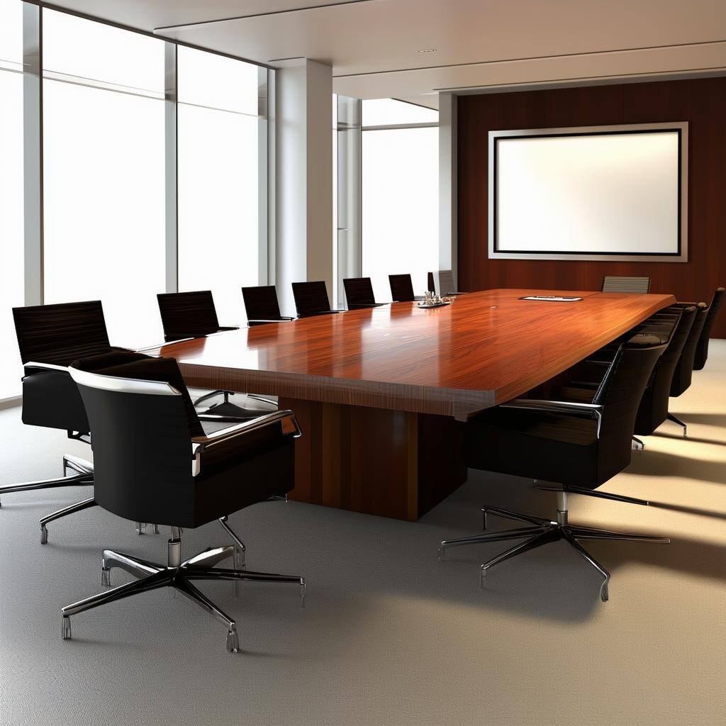 Custom executive wooden conference table