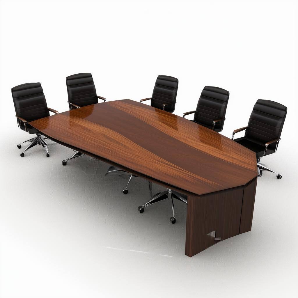 Custom wood executive conference room table