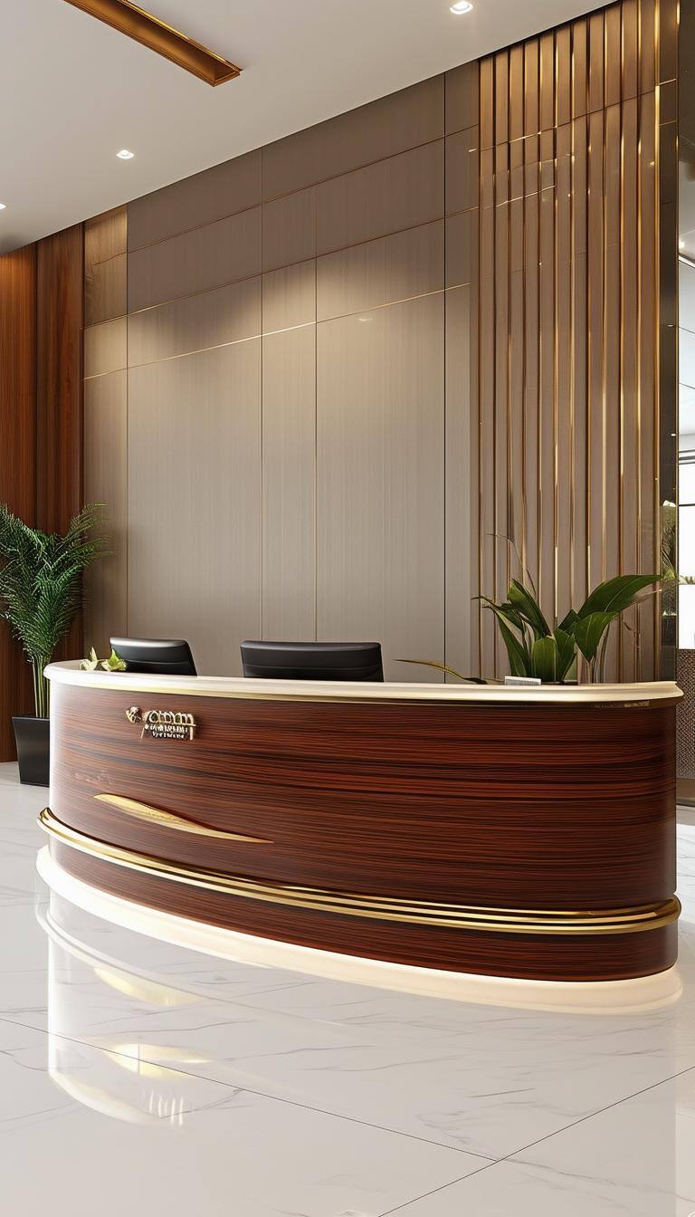 Our Contemporary Luxury Reception Area combines sophistication with refined detail